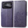 Mobigear Clover Housse POCO C40 Etui Porte-Monnaie - Violet