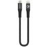 Mobilize Strong Nylon - Câble USB-C vers Apple Lightning 0.2 mètre - Noir