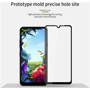Mobigear Premium LG K40s Verre trempé Protection d'écran - Compatible Coque - Noir
