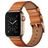 Mobigear Firenze Bracelet Cuir pour Apple Watch Fermeture boucle ardillon - 42/41/40/38 mm - Marron