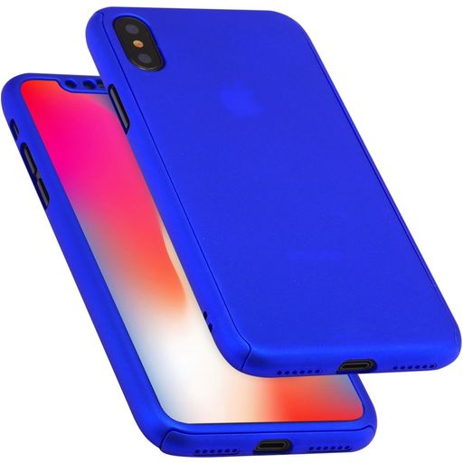 Mobigear TriGuard Coque iPhone XS Coque arrière Rigide - Bleu