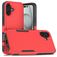 Mobigear Heavy Armor Coque iPhone 16 Plus Coque arrière Rigide Anti-Chocs - Rouge