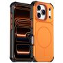 Mobigear Airbag Shockproof Coque iPhone 17 Pro Max MagSafe Coque arrière Rigide Anti-Chocs - Orange