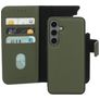 Mobiparts Housse Samsung Galaxy S24 MagSafe Etui avec Coque Détachable en Cuir Véritable Porte-Monnaie - Vert