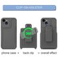 Mobigear Explorer Coque iPhone 14 Coque arrière Rigide Anti-Chocs avec Support Amovible - Noir