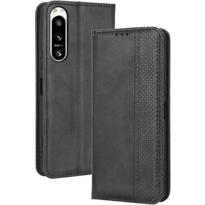 Mobigear Sensation Housse Sony Xperia 5 IV Etui Porte-Monnaie - Noir