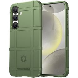 Mobigear Rugged Shield Coque Samsung Galaxy S25 Plus Coque arrière en TPU Souple Anti-Chocs - Vert