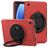 Mobigear RingGuard Coque Samsung Galaxy Tab A9 Plus (2023) Coque arrière en Plastique rigide,Silicone + Support Amovible - Rouge