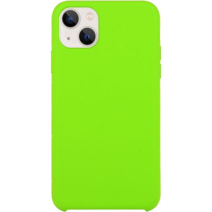 Mobigear Rubber Touch Coque iPhone 15 Plus Coque arrière en Silicone - Citron vert