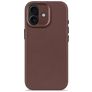 Decoded Coque iPhone 17 Coque arrière en Cuir Véritable Anti-Chocs - Dark Ruby