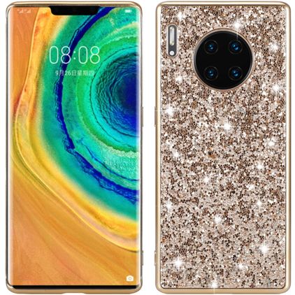 Mobigear Glitter Coque Huawei Mate 30 Pro Coque arrière Rigide - Or