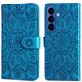 Mobigear Sunflower Housse Samsung Galaxy S26 Etui Porte-Monnaie - Bleu