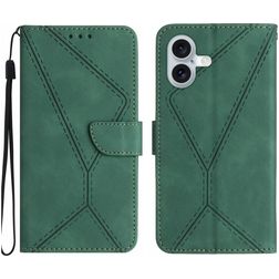 Mobigear Stitch Housse iPhone 17 Etui Porte-Monnaie - Vert