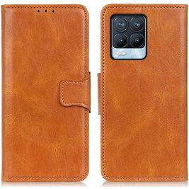 Mobigear Classy Housse Realme 8 Etui Porte-Monnaie - Cognac