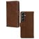 Mobilize Wallet Housse Samsung Galaxy A14 Etui en Cuir Véritable Porte-Monnaie - Marron