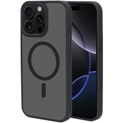 Mobiparts Hardcover Coque iPhone 16 Pro Max MagSafe Coque arrière Rigide - Satin Black