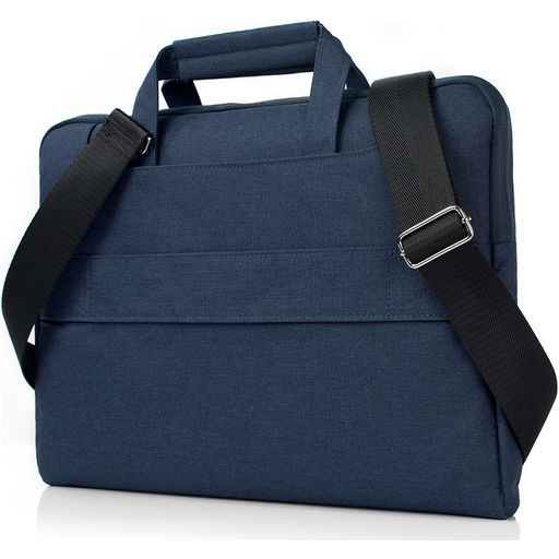 Mobigear Denim Zipper Sac à bandoulière Ordinateur portable 13 - 14 Pouces Sacoche ordinateur - Bleu Marin
