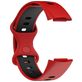 Mobigear Sport Dual Bracelet Silicone Fitbit Charge 5 Fermeture à clou et passant - Noir / Rouge