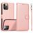 Mobigear Wallet iPhone 16 Pro Max Coque Étui 2en1 avec coque amovible Portefeuille - Rose doré