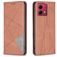 Mobigear Rhombus Slim Housse Motorola Moto G84 Etui - Marron