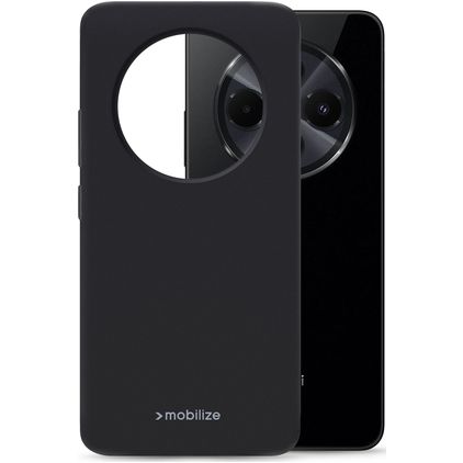 Mobilize Rubber Gelly Coque Xiaomi Redmi 14C Coque arrière en TPU Souple - Noir