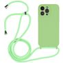 Mobigear Lanyard iPhone 14 Pro Coque avec cordon en Silicone - Vert