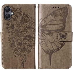 Mobigear Butterfly Housse Samsung Galaxy A05 Etui Porte-Monnaie - Gris