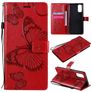 Mobigear Butterfly Housse OPPO Reno 4 Etui Porte-Monnaie - Rouge