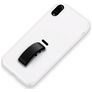 Mobigear Rubber Ring iPhone XS Max Plastique rigide Coque arrière avec bague de maintien - Blanc