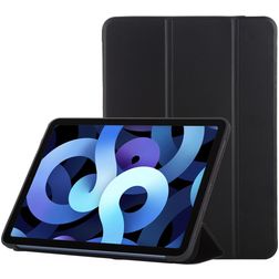 Mobigear Tri-Fold Gel Coque iPad Air 5 (2022) Etui en TPU,Similicuir - Noir