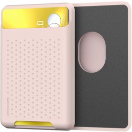 Mobigear Pocket - Porte Cartes en en Silicone - 2 Cartes - Compatible MagSafe - Rose