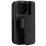 Decoded Detachable Wallet Housse iPhone 15 Pro MagSafe Etui avec Coque Détachable en Cuir Véritable Porte-Monnaie - Noir