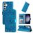 Mobigear Sunflower Housse Samsung Galaxy S24 Plus Etui Porte-Monnaie - Bleu