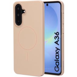 Mobiparts Slim Line Coque Samsung Galaxy A36 MagSafe Coque arrière Rigide - Dune Sand