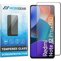 Mobigear Premium Xiaomi Redmi Note 12 Pro Plus Verre trempé Protection d'écran - Compatible Coque - Noir
