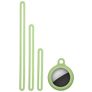 Mobigear Lanyard Coque Silicone souple pour Apple AirTag - Vert citron