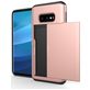 Mobigear Card Coque Samsung Galaxy S10e Coque arrière Rigide Anti-Chocs avec Porte-Cartes - Vert armée