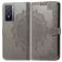 Mobigear Mandala Housse Vivo Y76 Etui Porte-Monnaie - Gris
