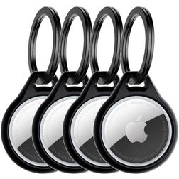 ITSkins AirCover Coque Apple AirTag Porte-clés en en TPU Souple - Noir