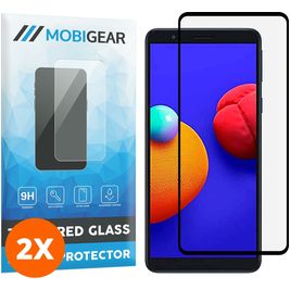 Mobigear Premium Samsung Galaxy A01 Core Verre trempé Protection d'écran - Compatible Coque - Noir (Lot de 2)