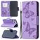 Mobigear Butterfly Housse iPhone 12 Pro Etui Porte-Monnaie - Violet