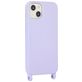 Mobigear Lanyard iPhone 14 Coque avec cordon en Silicone - Violet