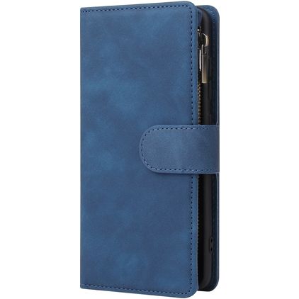 Mobigear Zipper Samsung Galaxy A51 Étui Portefeuille - Bleu