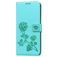 Mobigear Roses Xiaomi Redmi Note 9S Étui Portefeuille - Turquoise