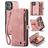 Caseme 008 Housse iPhone 16 Plus Etui avec Coque Détachable Porte-Monnaie - Rose