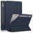 Mobigear Tri-Fold Gel Coque Lenovo Tab P12 Etui en TPU,Similicuir - Dark Blue