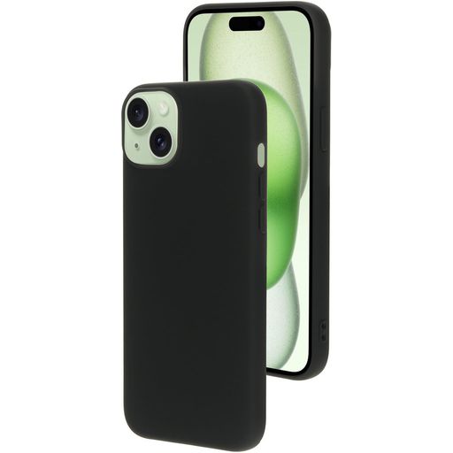Mobiparts Coque iPhone 15 Plus Coque arrière en Silicone - Noir
