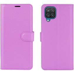 Mobigear Classic Housse Samsung Galaxy A12 Etui Porte-Monnaie - Violet