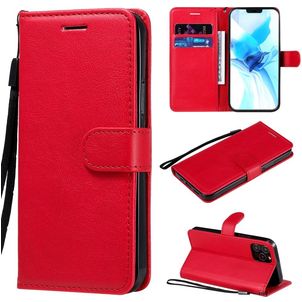 Mobigear Premium Housse iPhone 12 Etui Porte-Monnaie - Rouge