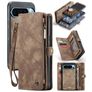 CaseMe 008 Google Pixel 9 Pro XL Coque Étui 2en1 avec coque amovible Portefeuille - Marron